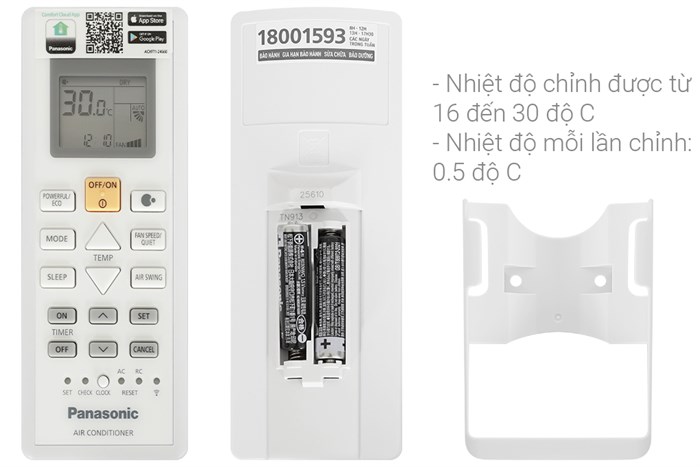 Điều Hoà Panasonic Inverter 12000 BTU 2 Chiều CU/CS-YZ12AKH-8
